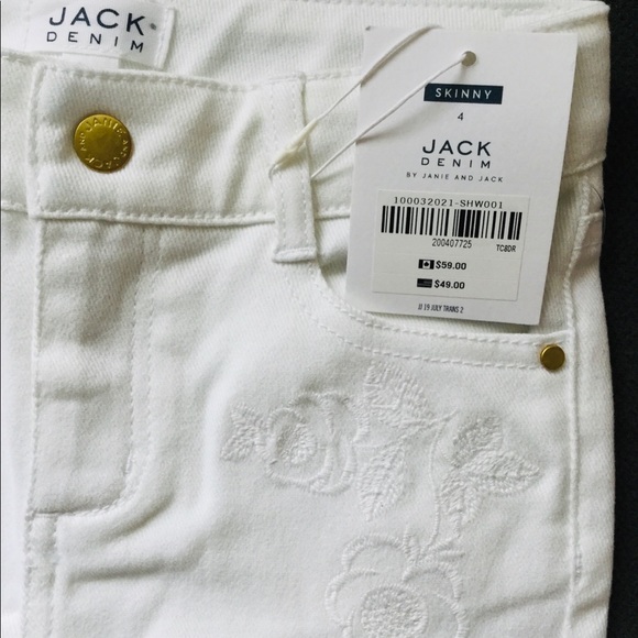 JANIE AND JACK Girl Jeans with Flowers | 4 YRS NWT - Picture 8 of 11